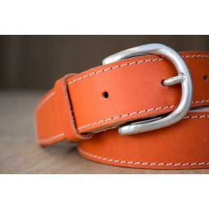 CEINTURE CUIR ORANGE | La classique